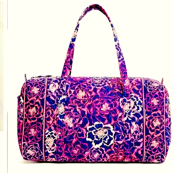 Vera Bradley Extra Large Travel Duffle Weekender Katalina Pink Bag - Picture 1 of 8